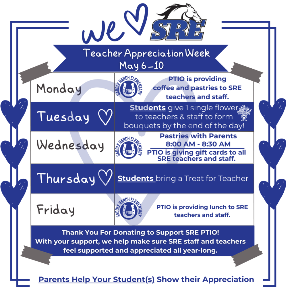 SRE Teacher Appreciation Week 2024 activities